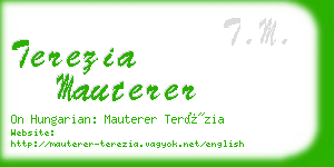 terezia mauterer business card